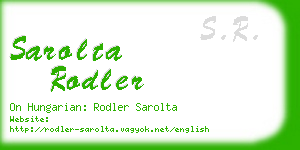 sarolta rodler business card